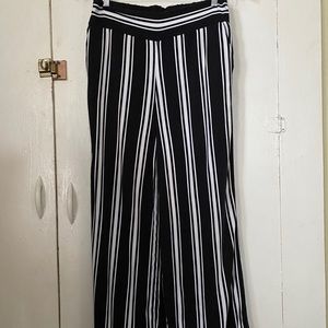 Back and white striped pants